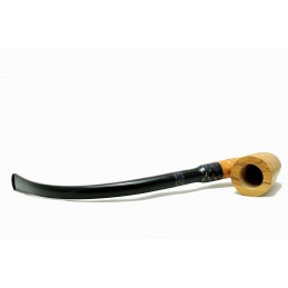 Wild olive wood pipe Paronelli churchwarden handmade double mouthpiece