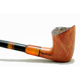 Briar pipe Paronelli half bent churchwarden handmade with double mouthpiece