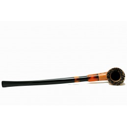 Briar pipe Paronelli half bent churchwarden handmade with double mouthpiece