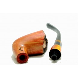 Briar pipe Paronelli half bent churchwarden handmade with double mouthpiece