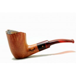 Briar pipe Paronelli half bent churchwarden handmade with double mouthpiece