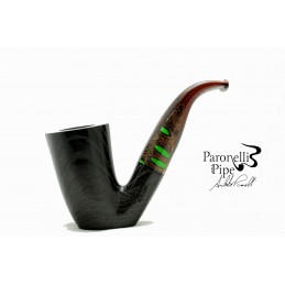 Bog Oak 5000 years pipe Paronelli stand up handmade