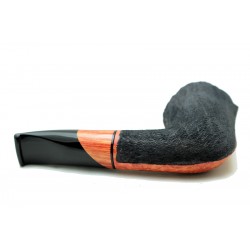 Briar pipe Paronelli REVERSE HALF RUSTICATED handmade