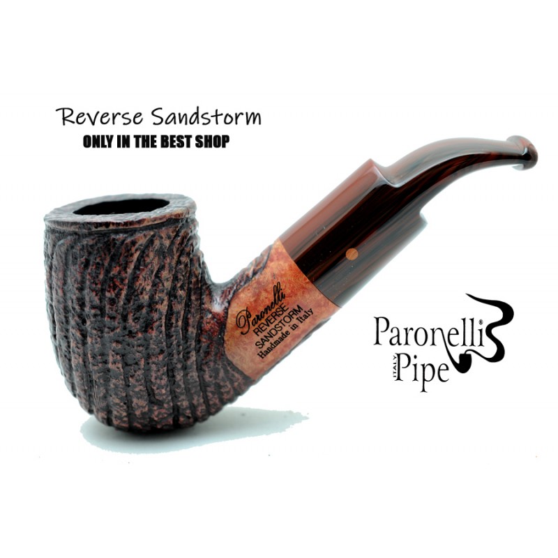 Briar pipe Paronelli REVERSE SANDSTORM handmade